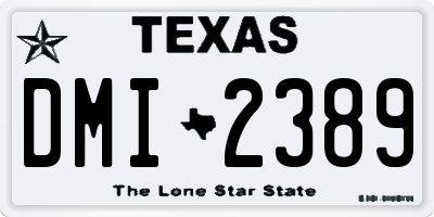 TX license plate DMI2389