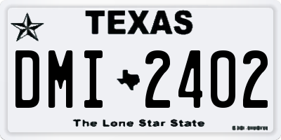 TX license plate DMI2402