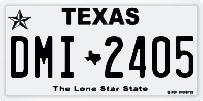 TX license plate DMI2405