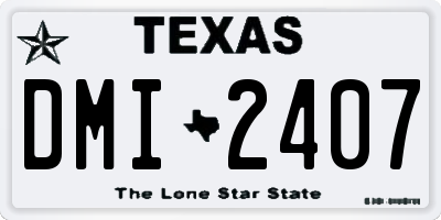 TX license plate DMI2407