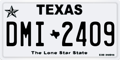 TX license plate DMI2409