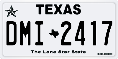 TX license plate DMI2417