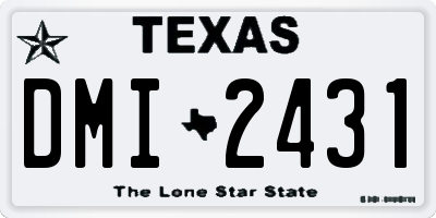 TX license plate DMI2431
