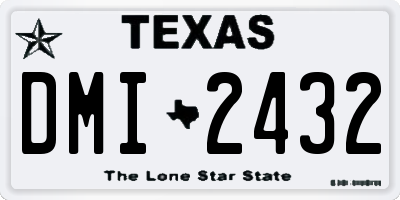 TX license plate DMI2432