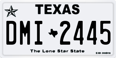 TX license plate DMI2445