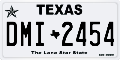 TX license plate DMI2454