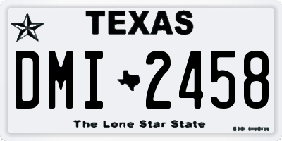 TX license plate DMI2458