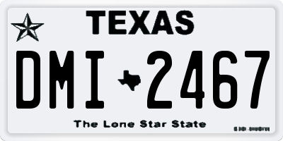 TX license plate DMI2467