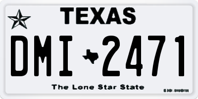 TX license plate DMI2471