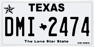 TX license plate DMI2474