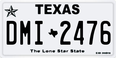 TX license plate DMI2476