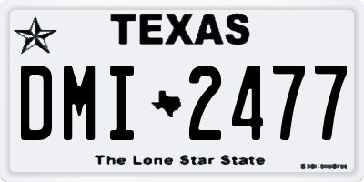 TX license plate DMI2477