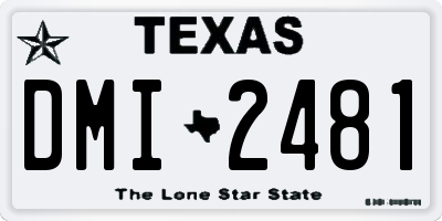 TX license plate DMI2481