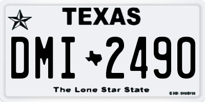 TX license plate DMI2490