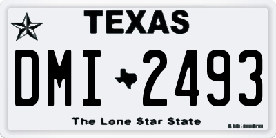 TX license plate DMI2493