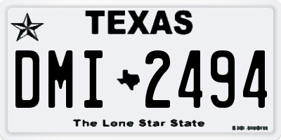 TX license plate DMI2494