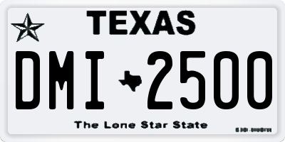 TX license plate DMI2500