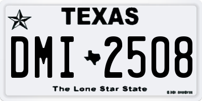 TX license plate DMI2508