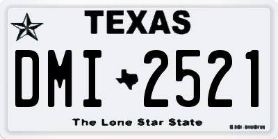 TX license plate DMI2521