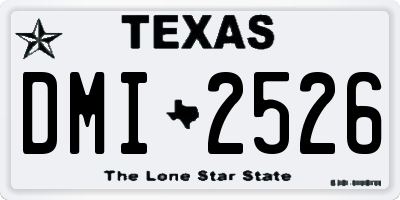 TX license plate DMI2526