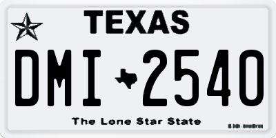 TX license plate DMI2540