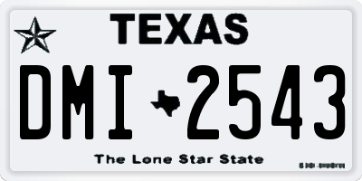TX license plate DMI2543