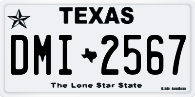 TX license plate DMI2567