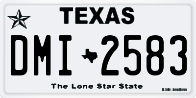 TX license plate DMI2583