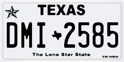 TX license plate DMI2585