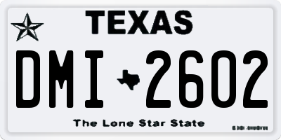 TX license plate DMI2602
