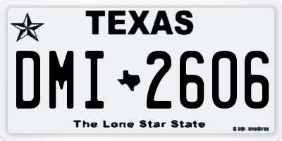 TX license plate DMI2606