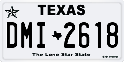 TX license plate DMI2618