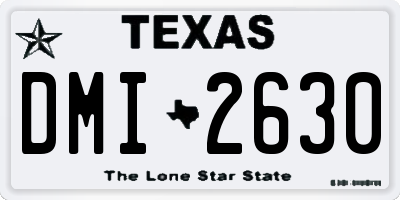 TX license plate DMI2630