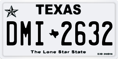 TX license plate DMI2632