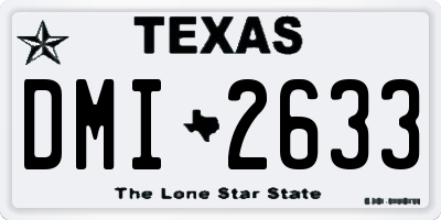 TX license plate DMI2633