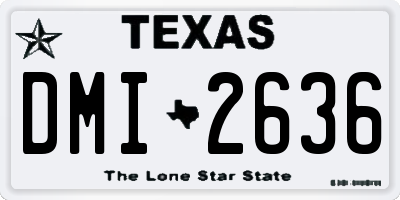 TX license plate DMI2636