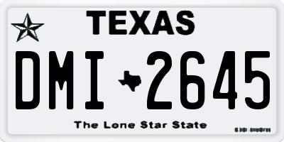 TX license plate DMI2645