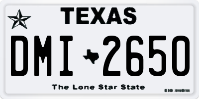 TX license plate DMI2650