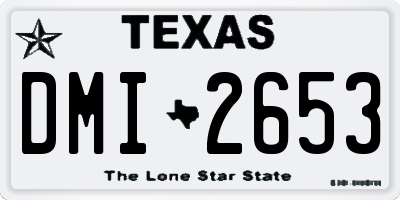 TX license plate DMI2653