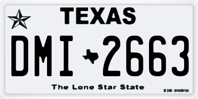 TX license plate DMI2663