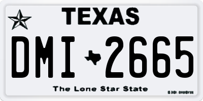TX license plate DMI2665