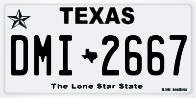 TX license plate DMI2667