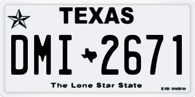 TX license plate DMI2671