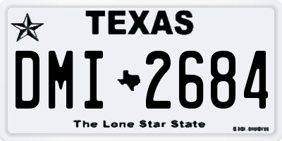 TX license plate DMI2684