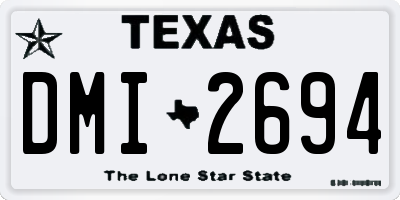 TX license plate DMI2694