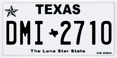 TX license plate DMI2710