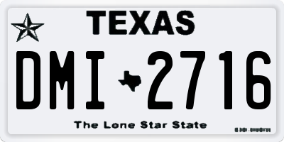 TX license plate DMI2716