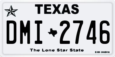 TX license plate DMI2746