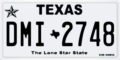 TX license plate DMI2748