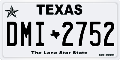 TX license plate DMI2752